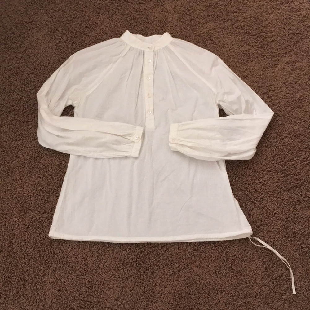 GAP White Pull at Waist Peasant Shirt - XS - Picture 6 of 8